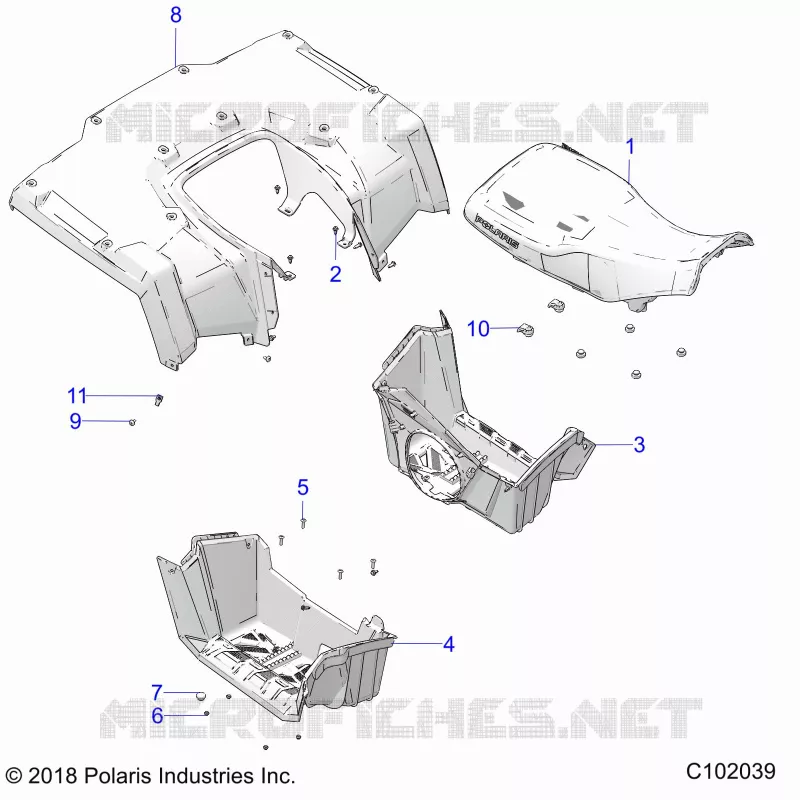 HINTER CAB, SEAT AND FOOTWELLS