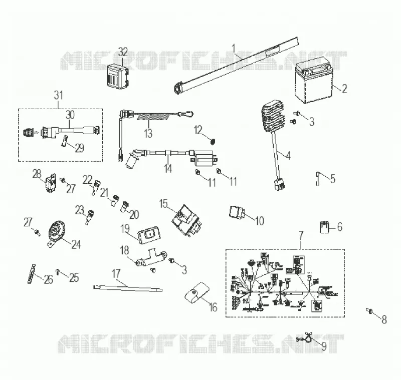 ELEKTRIC, SWITCHES, HARNESS AND INDICATORS