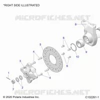 FRONT SUSPENSION HUB, CARRIER, AND BRAKE DISC