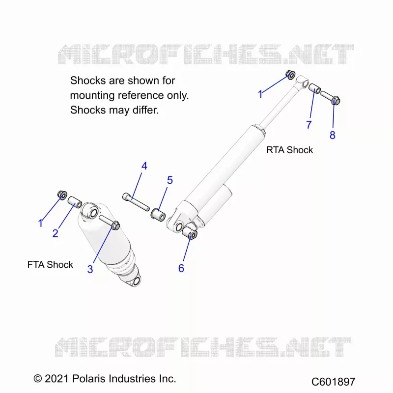 SUSPENSION, SHOCK MOUNTING, REAR SUSP.