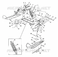 FRONT SUSPENSION AND SKI