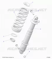 SUSPENSION, REAR SHOCK MOUNTING