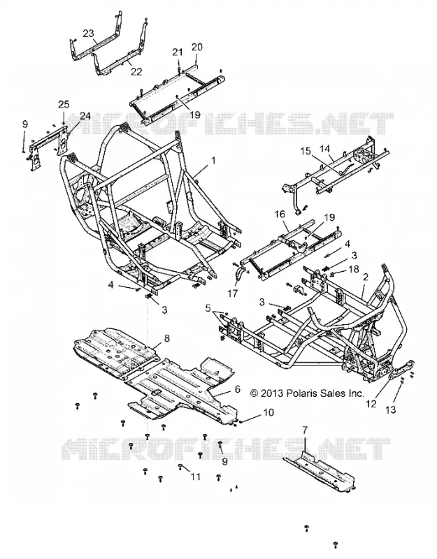 CHASSIS, MAIN FRAME AND SKID PLATES