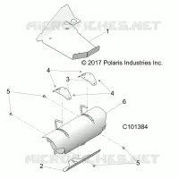 ENGINE, ABGASSYSTEM, SHIELDS