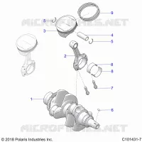 ENGINE, KURBELWELLE AND PISTON