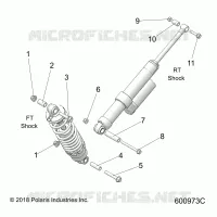 SCHOCK MOUNTING, REAR SUSP.