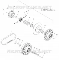 ANTRIEB, SECONDARY KUPPLUNG AND DRIVE BELT