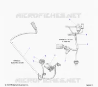 ELEKTRIC, WIRE HARNESS, HOOD, ELECTRIC START