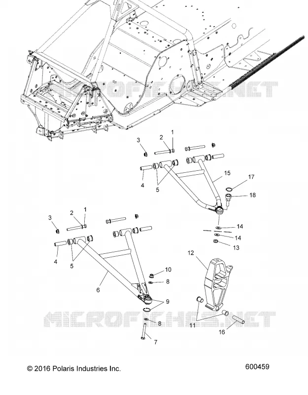 FRONT SUSPENSION, CONTROL ARMS AND SPINDLE