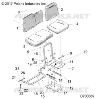 SITZ ASM. AND SLIDER