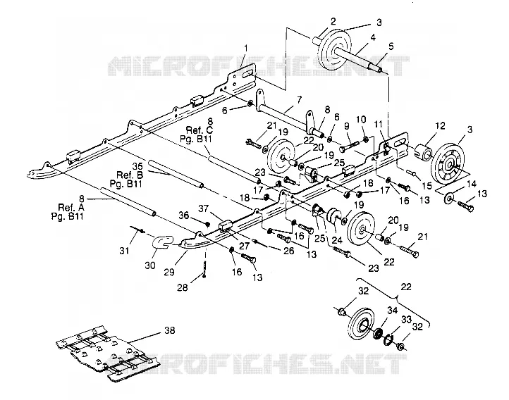 SUSPENSION ASSEMBLY 500 CARB 0952764 (4929192919B009)