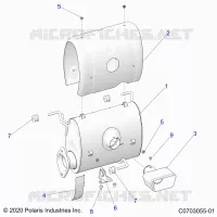ENGINE, ABGASSYSTEM, SILENCER