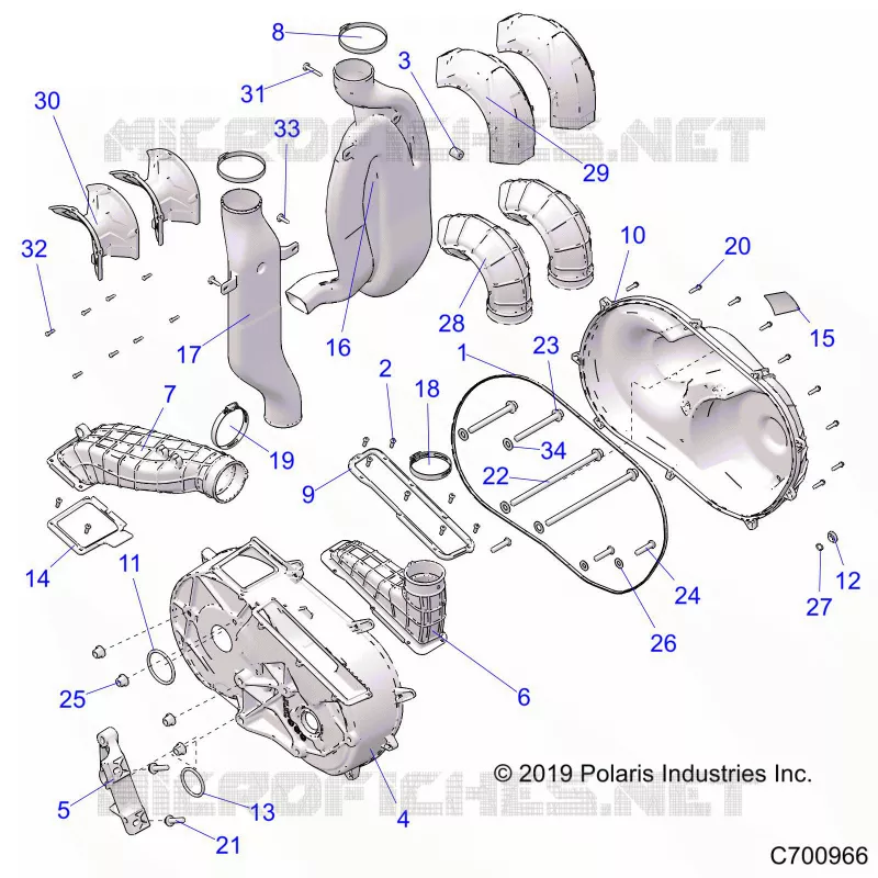 ANTRIEB, CLUTCH COVER AND DUCTING
