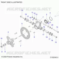 HINTERRADAUFHÃ„NGUNG HUB, CARRIER AND BRAKE DISC