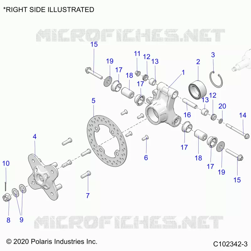 HINTERRADAUFHÃ„NGUNG HUB, CARRIER AND BRAKE DISC
