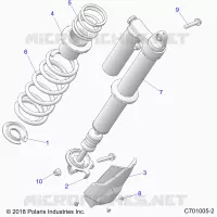 SUSPENSION, REAR SHOCK MOUNTING