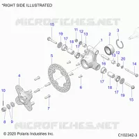 HINTERRADAUFHÃ„NGUNG HUB, CARRIER AND BRAKE DISC