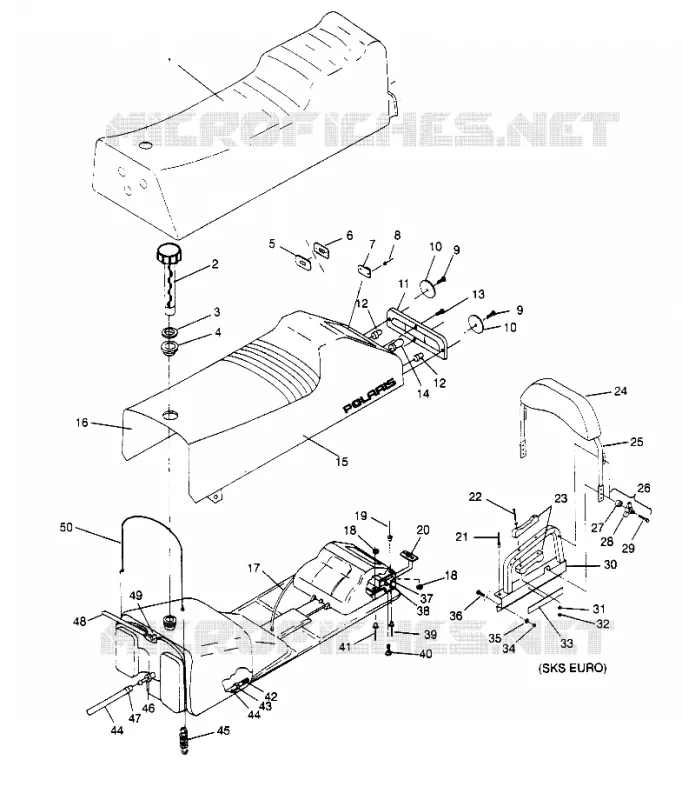 SITZ   GASBEHÄLTER ASSEMBLY 440 0952760, 440 SKS 0952560,  and EUROPEAN 440 (4929032903A008)