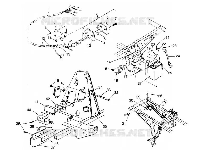 ELEKTRIC/RÜCKLICHT ASSEMBLY  2X4 400L W957540 (4930093009C005)