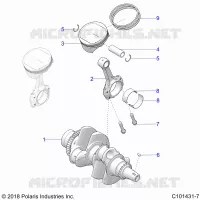 ENGINE, KURBELWELLE AND PISTON