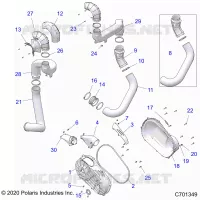 ANTRIEB, CLUTCH COVER AND DUCTING