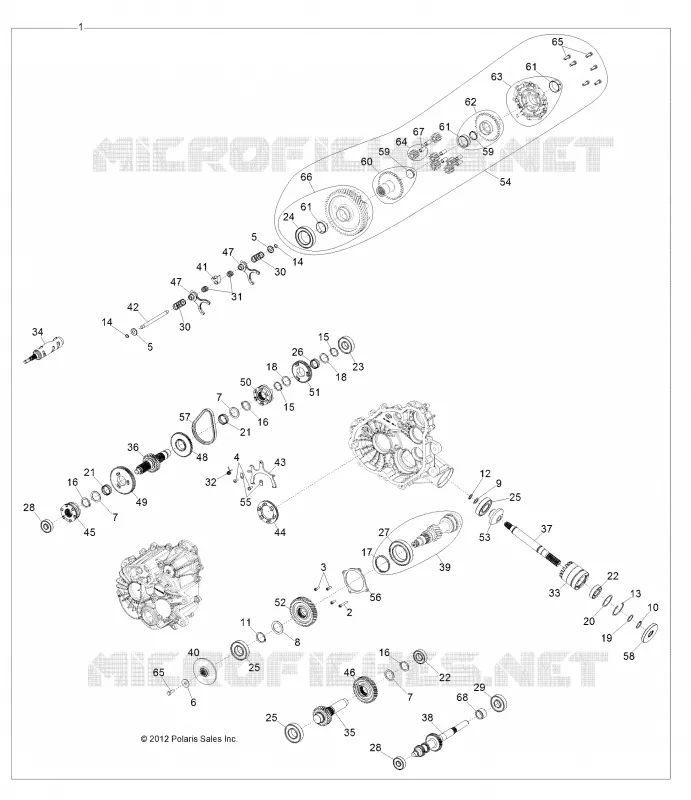 ANTRIEB, MAIN GETRIEBEGEHÄUSE INTERNALS