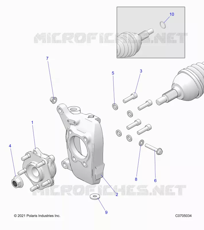 FRONT SUSPENSION CARRIER AND HUB