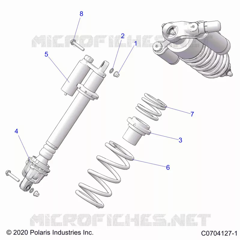 SUSPENSION, FRONT SHOCK MOUNTING