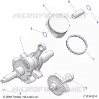 ENGINE, KURBELWELLE, PISTON AND BALANCE SHAFT