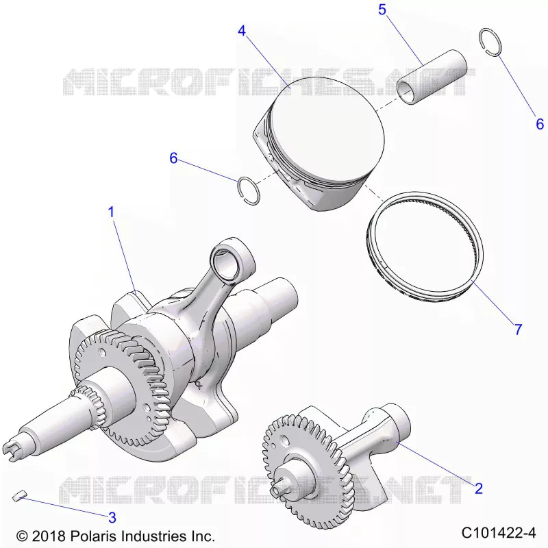 ENGINE, KURBELWELLE, PISTON AND BALANCE SHAFT