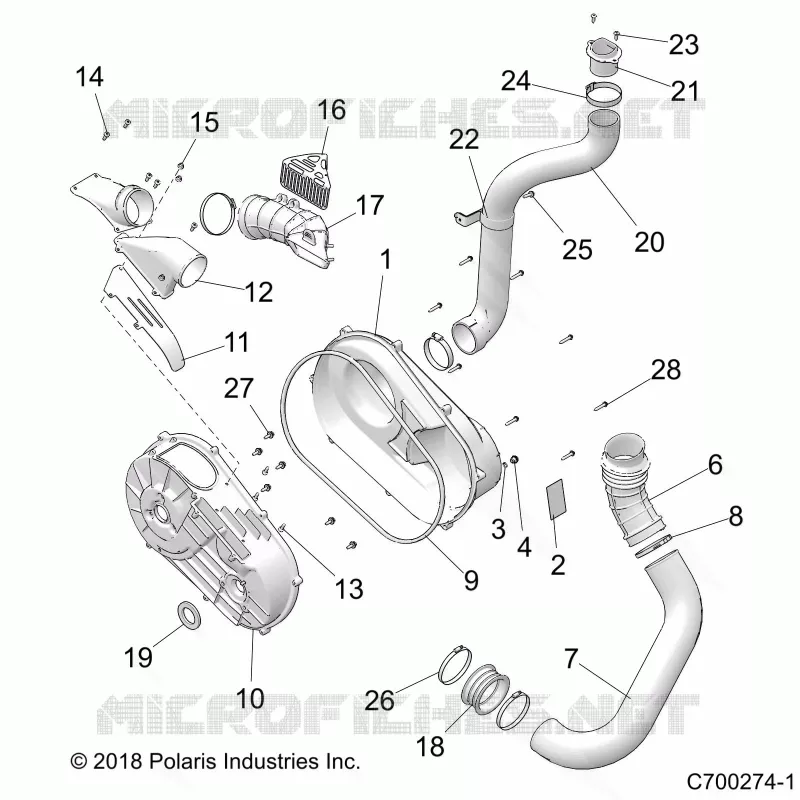 ANTRIEB, CLUTCH COVER AND DUCTING