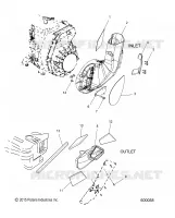 MOTOR, AIR INLET and OUTLET DUCTS