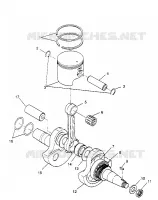 KURBELWELLE AND KOLBEN  2X4 300 W957530 (4930053005C008)