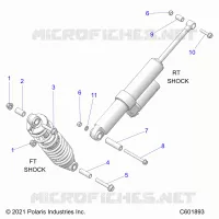 SUSPENSION, SHOCK MOUNTING, REAR SUSP.
