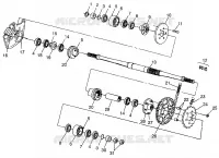 MITTLERER ANTRIEB MAGNUM 6X6 W97AE42A AND SWEDISH MAGNUM 6X6 S97AE42E (4940754075C004)
