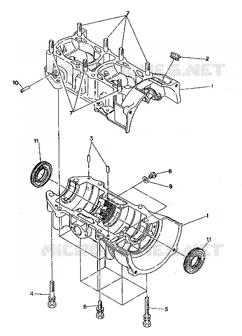 CRANKCASE ASSEMBLY 400 XC (4920122012027A)