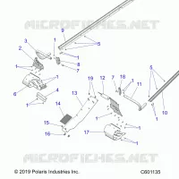 CHASSIS, CLUTCH GUARD, FOOTRESTS, TUNNEL GRIPS