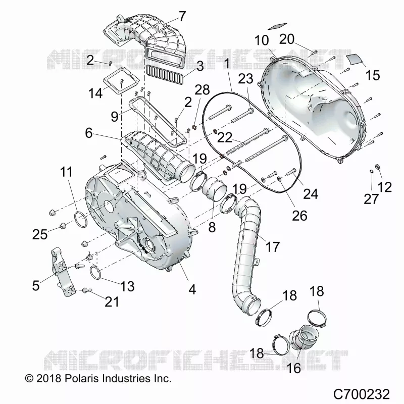 ANTRIEB, CLUTCH COVER AND DUCTING
