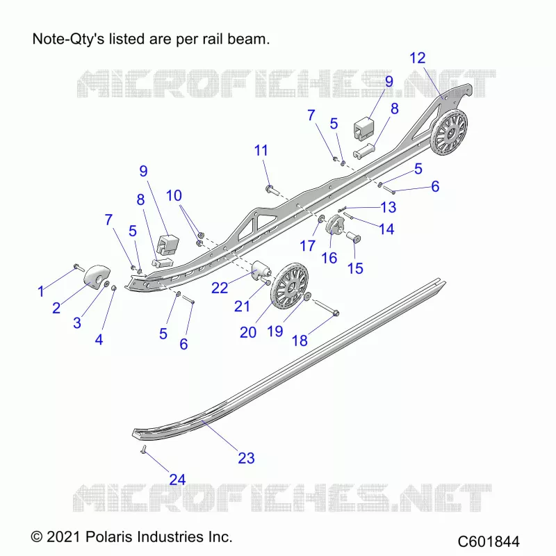 SUSPENSION, RAIL BEAMS, LH/RH