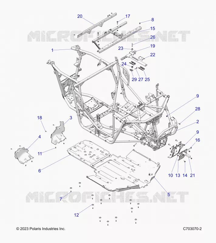 CHASSIS, MAIN FRAME AND SKID PLATES