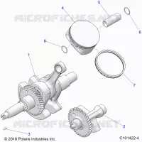 ENGINE, KURBELWELLE, PISTON AND BALANCE SHAFT