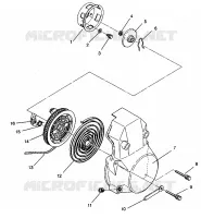 RÜCKZUG ANLASSER ASSEMBLY CLASSIC 0942865 and  CLASSIC TOURING 0942875 (4924962496049A)