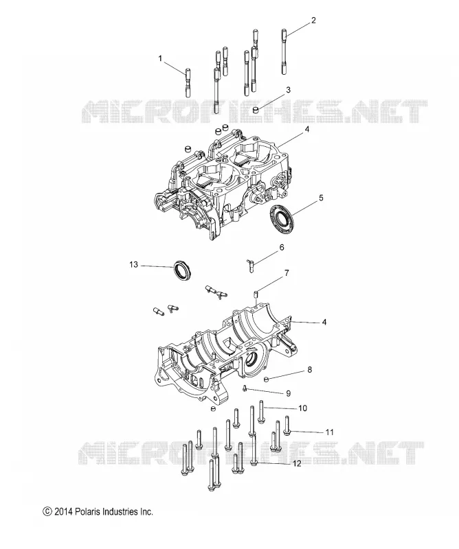 ENGINE, CRANKCASE