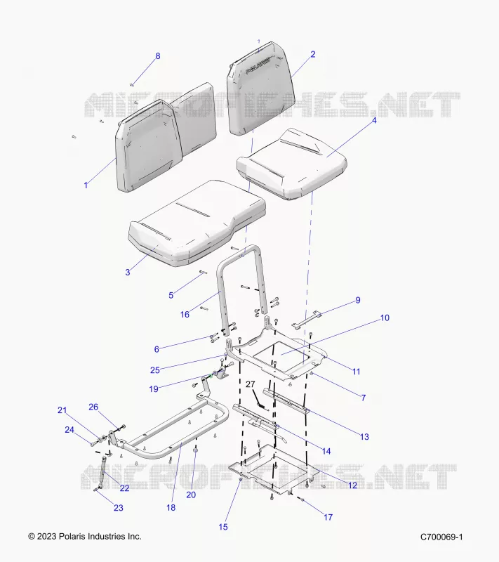 SITZ ASM. AND SLIDER