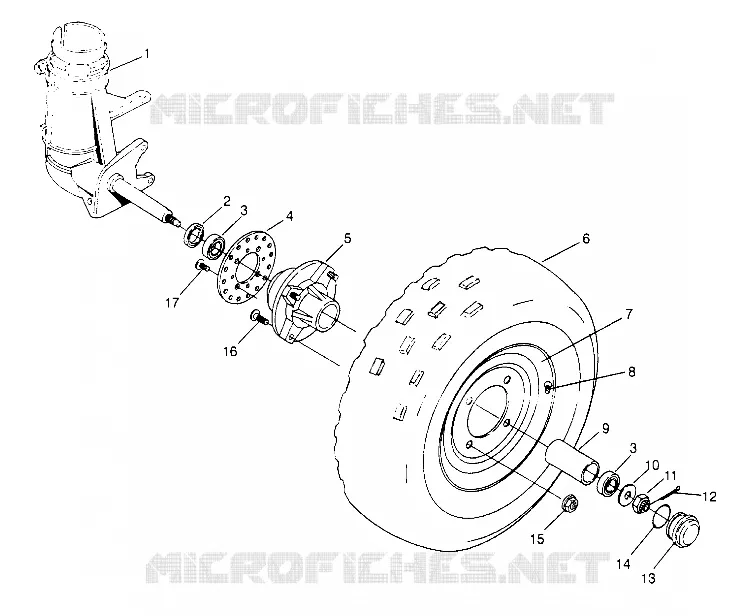 VORDERRAD ASSEMBLY Trail Blazer W957221 (4930363036B002)