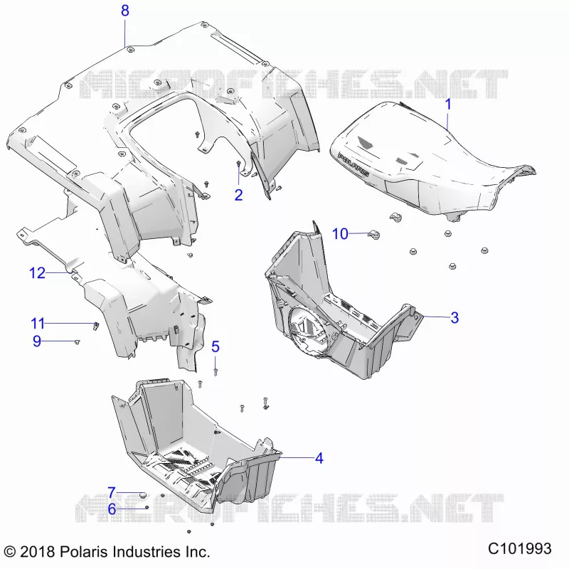 HINTER CAB, SEAT AND FOOTWELLS