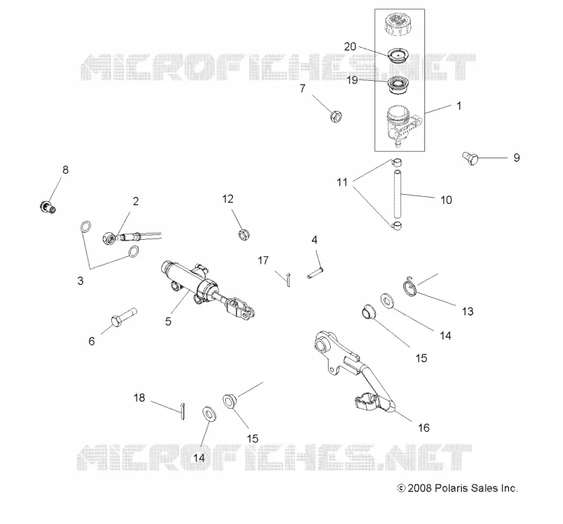 BREMSES, FOOT PEDAL AND MASTER CYLINDER