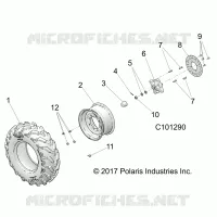 RADS, FRONT TIRE AND BRAKE DISC