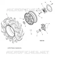 WHEELS, REAR AND HUB