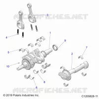 ENGINE, KURBELWELLE AND BEARINGS